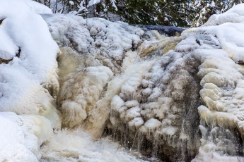 Yellow Dog River Snowshoe - U.P. Winter - 2014 -12