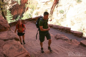 Jeff and Brenda on Walters Wiggles - Angels Landing hike