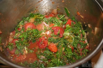 Beans and Greens simmering 