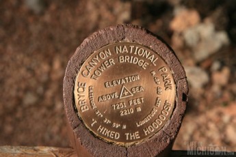 One of the special Hike The Hoodoo markers!