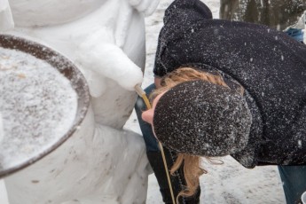 Naughty Snow Sculptures - better work on their technique :) 