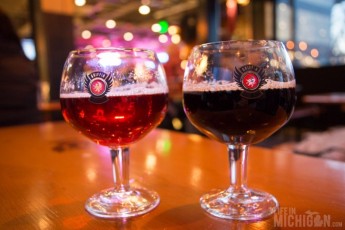 Cherry Tripel and Coffee Bourbon Barrel Stout at Griffin Claw Brewing