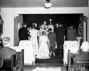 LDean and Betty Cermony Wedding 1947