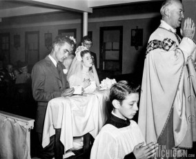 LDean and Betty Praying Wedding 1947
