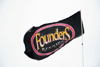 Founders flag flowing at the Winter Beer Fest