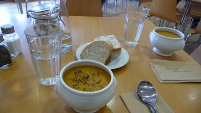 Lentil soup at Urquhart Castle