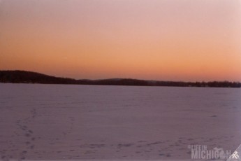Frozen Baseline Lake in Pinckney