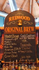 Beer selection at Redwood Lodge