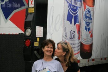 Brenda and Angie at the Pabst truck :)