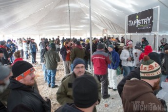 Inside the tent